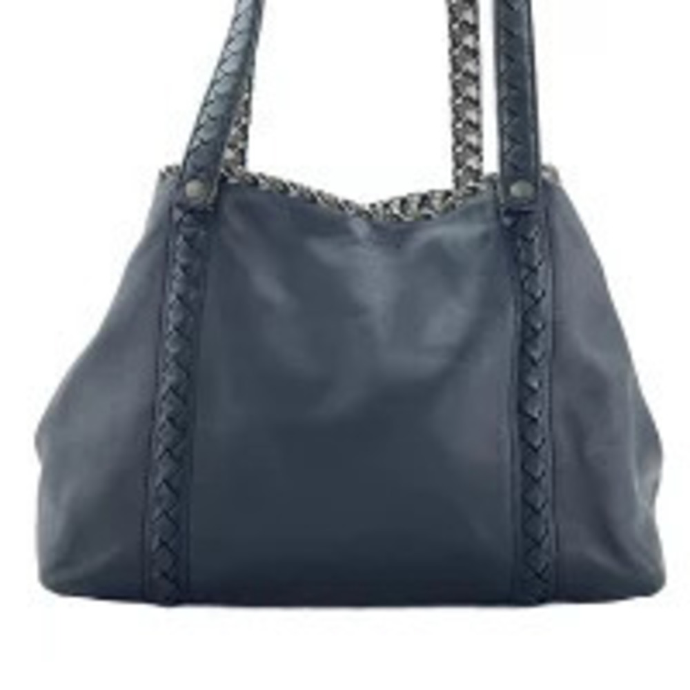 Bottega Veneta Leather Intrecciato Tote Bag Black
